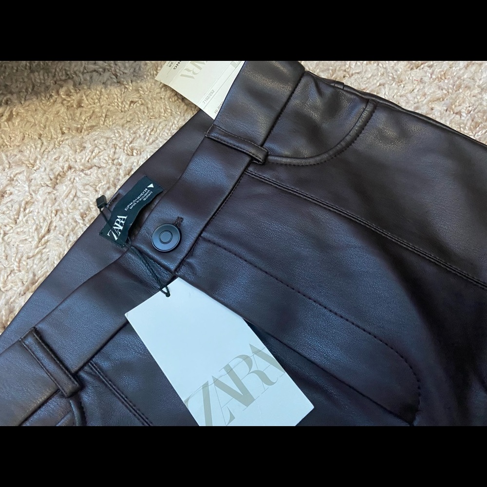 COPY - Brown faux leather pants